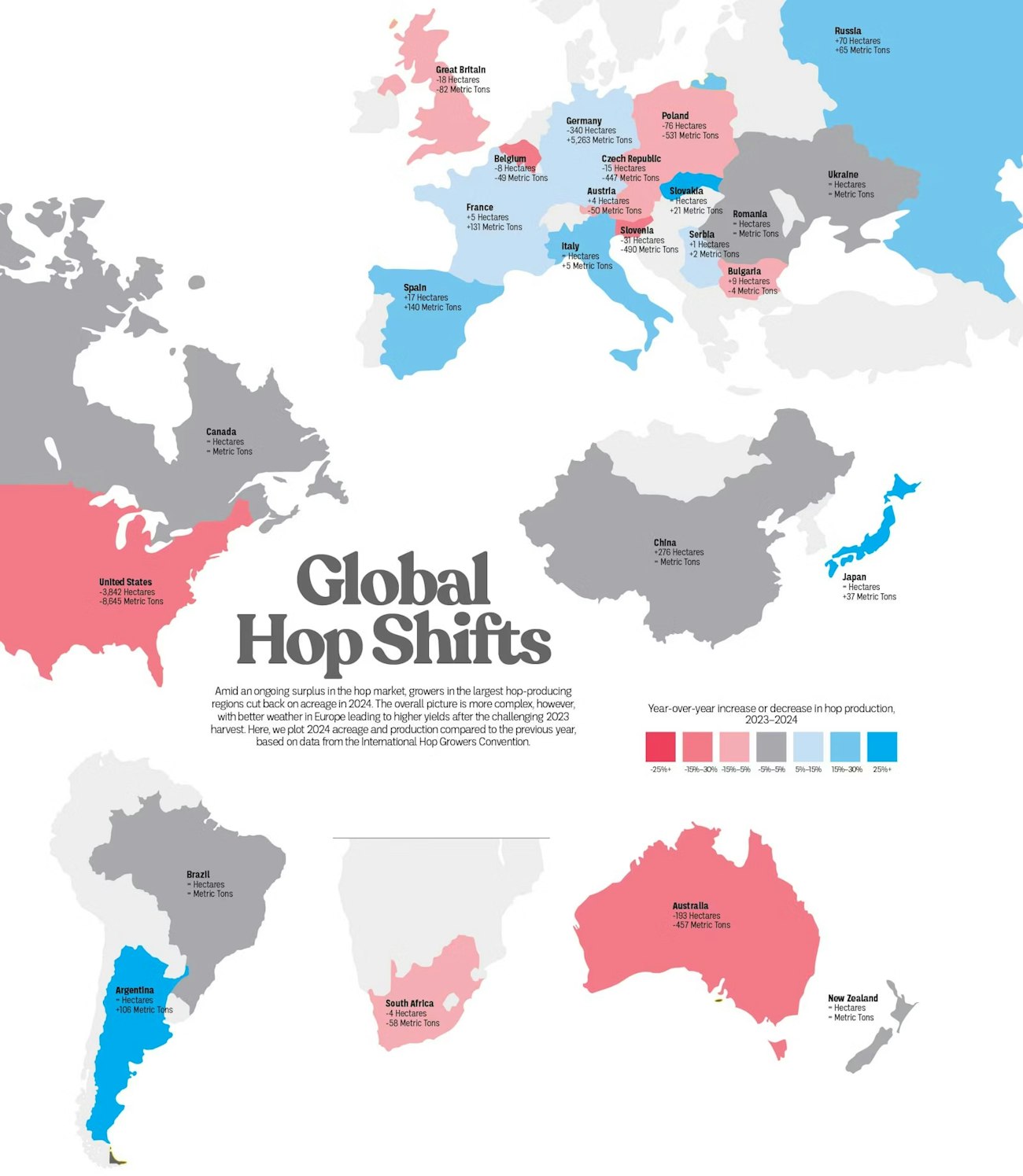 Hop Production Map Infographic: Global Hop Shifts | Brewing Industry Guide