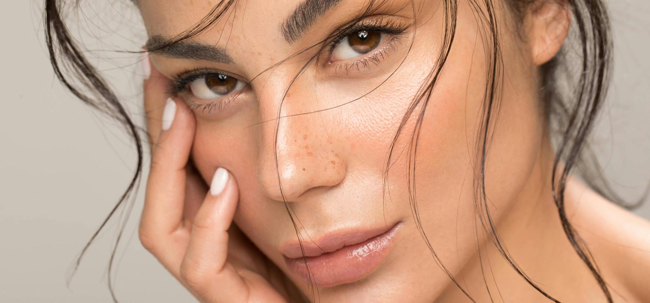 close up on womans face