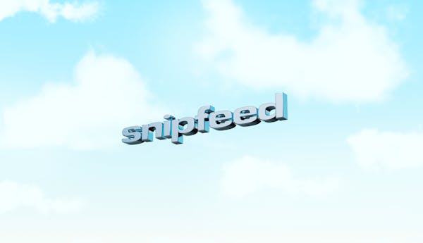 Logo Snipfeed sur fond bleu ciel