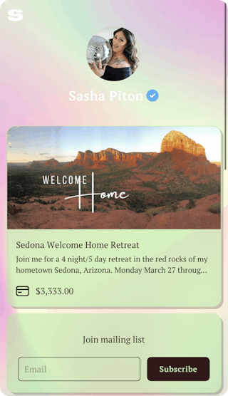 Sasha Piton Snipfeed page