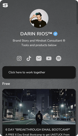 Darin Rios Snipfeed page