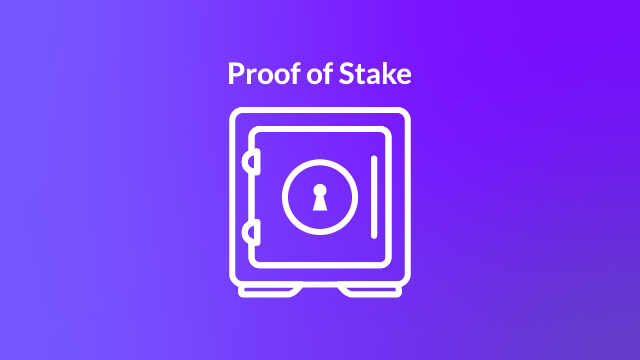 Purple background with a safe graphic.