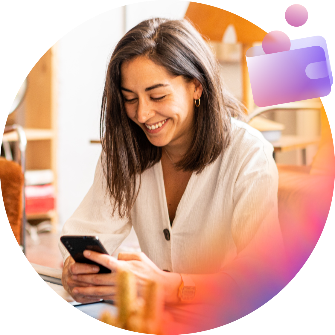 Woman using phone