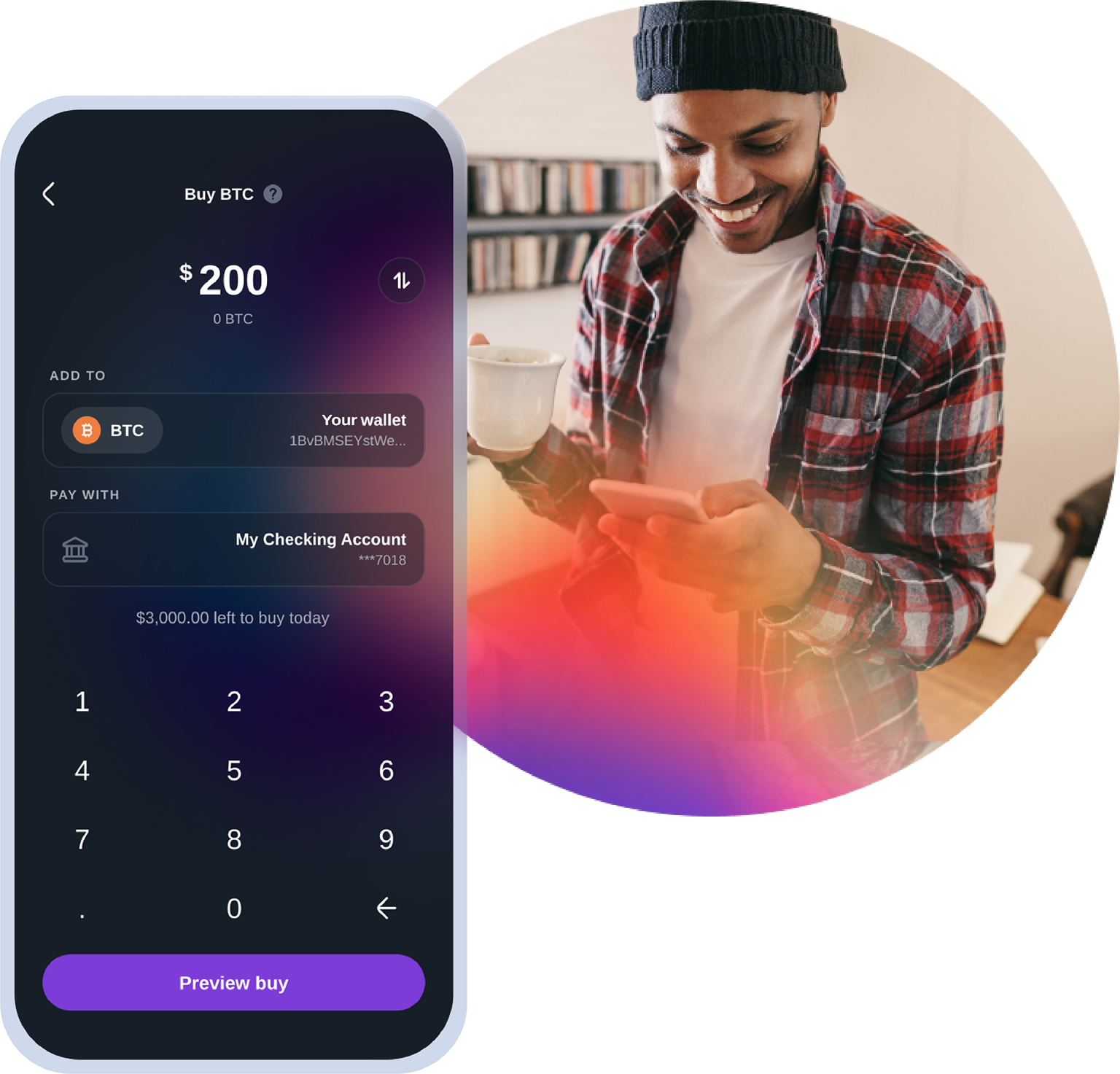 Man looking at phone