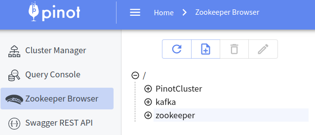Apache Pinot Zookeeper Browser View