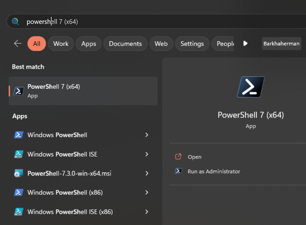 Download Docker image on Windows with PowerShell command window