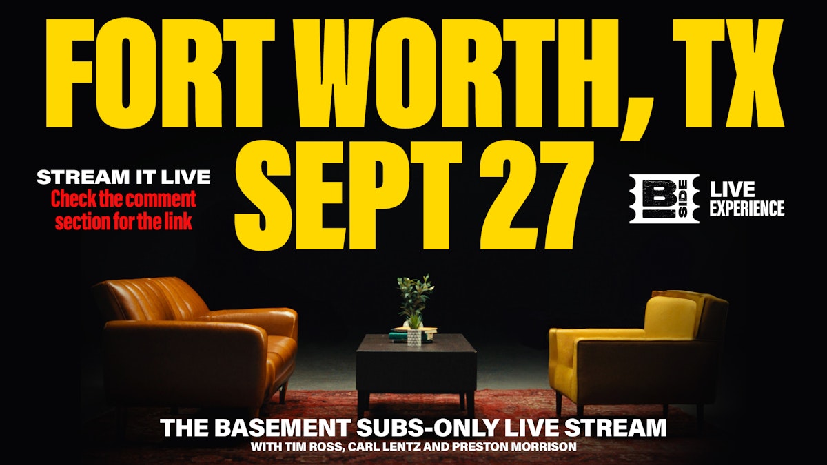 EXCLUSIVE LIVE STREAM (Link in comments NOW) – DFW, The Basement LIVE w- Tim Ross, Carl Lentz, & Preston Morrison
