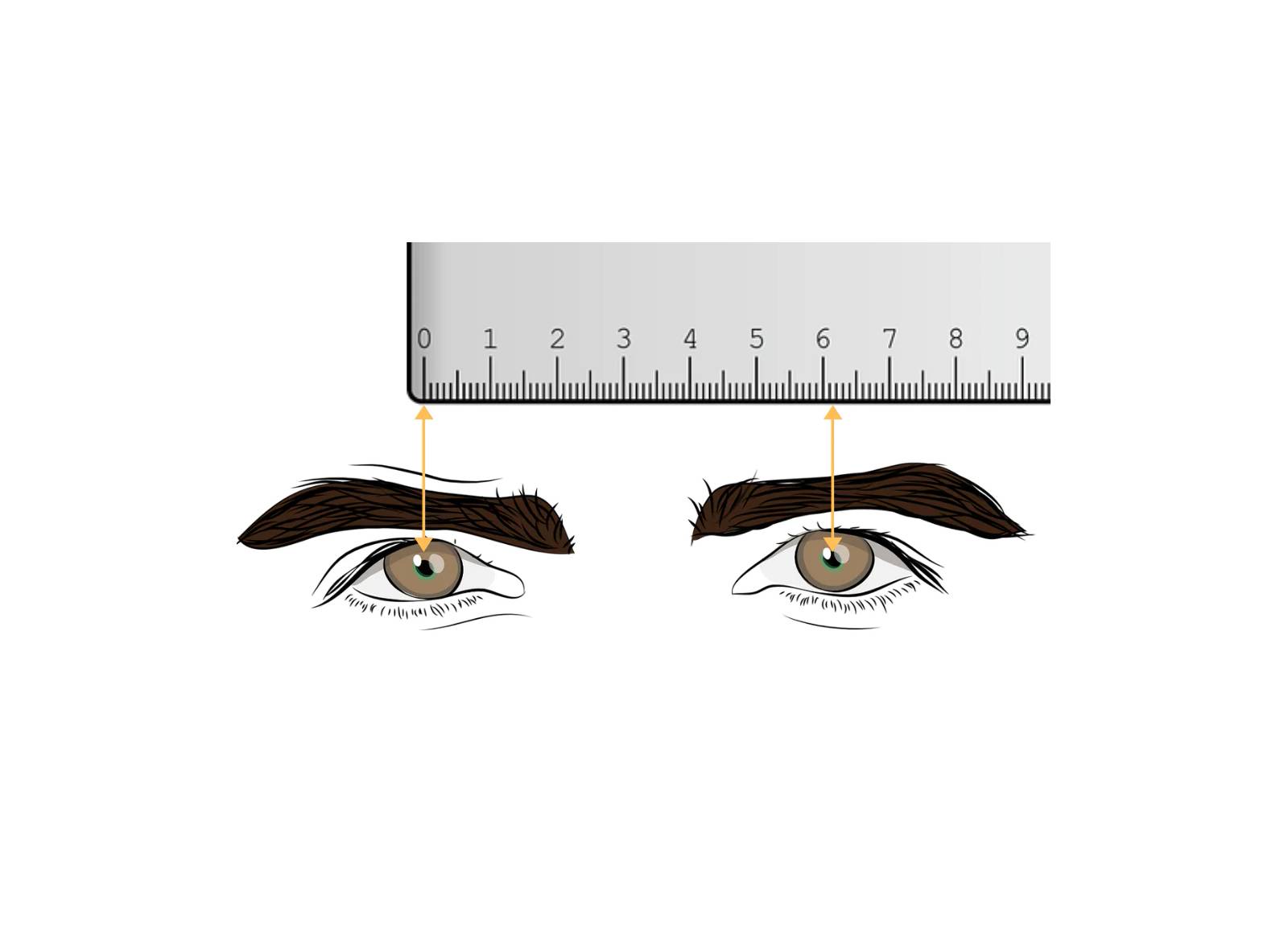 Measure the pupillary distance, the Emblema guide