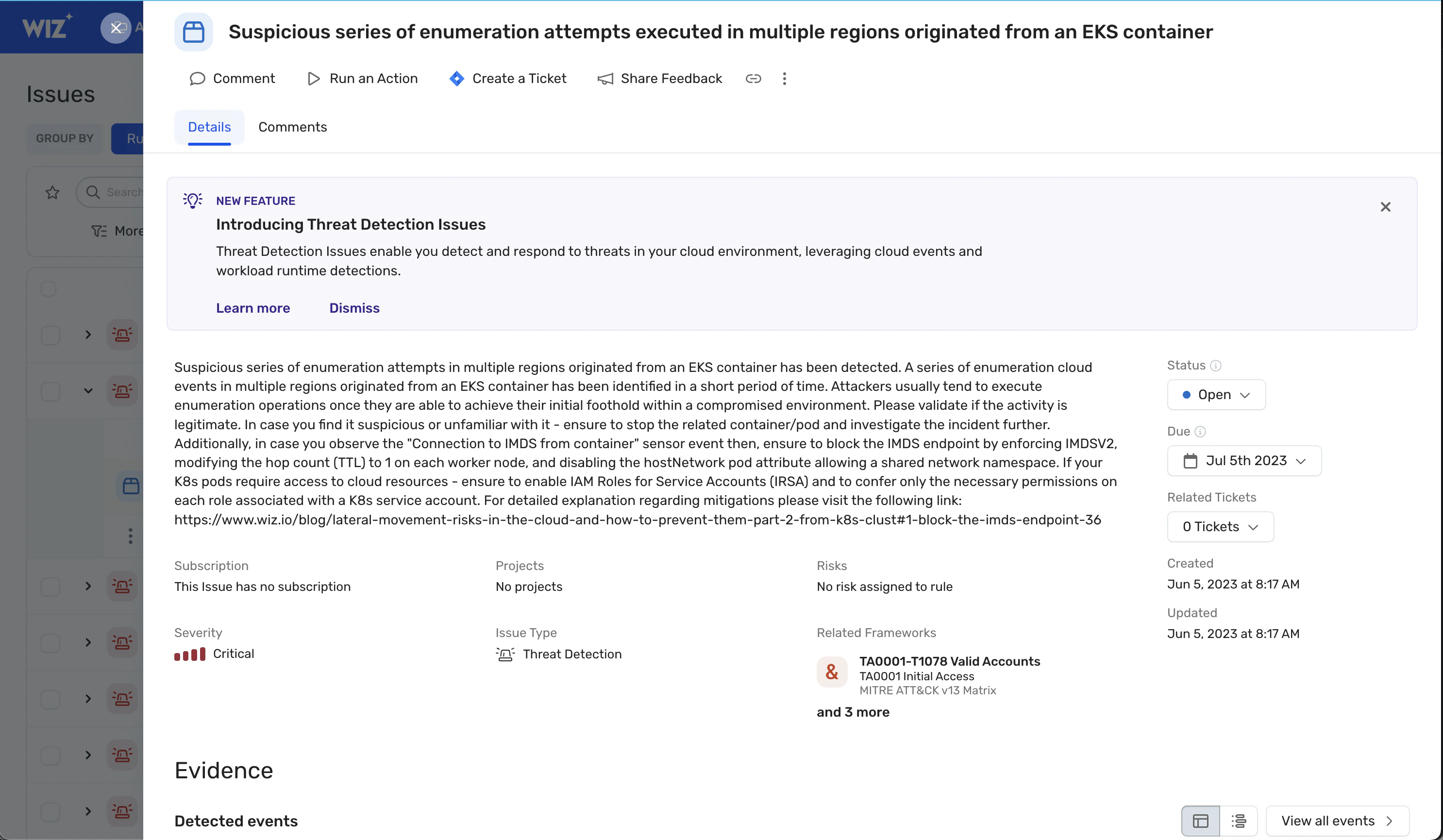 Real-Time Threat Detection and Response interface screenshot