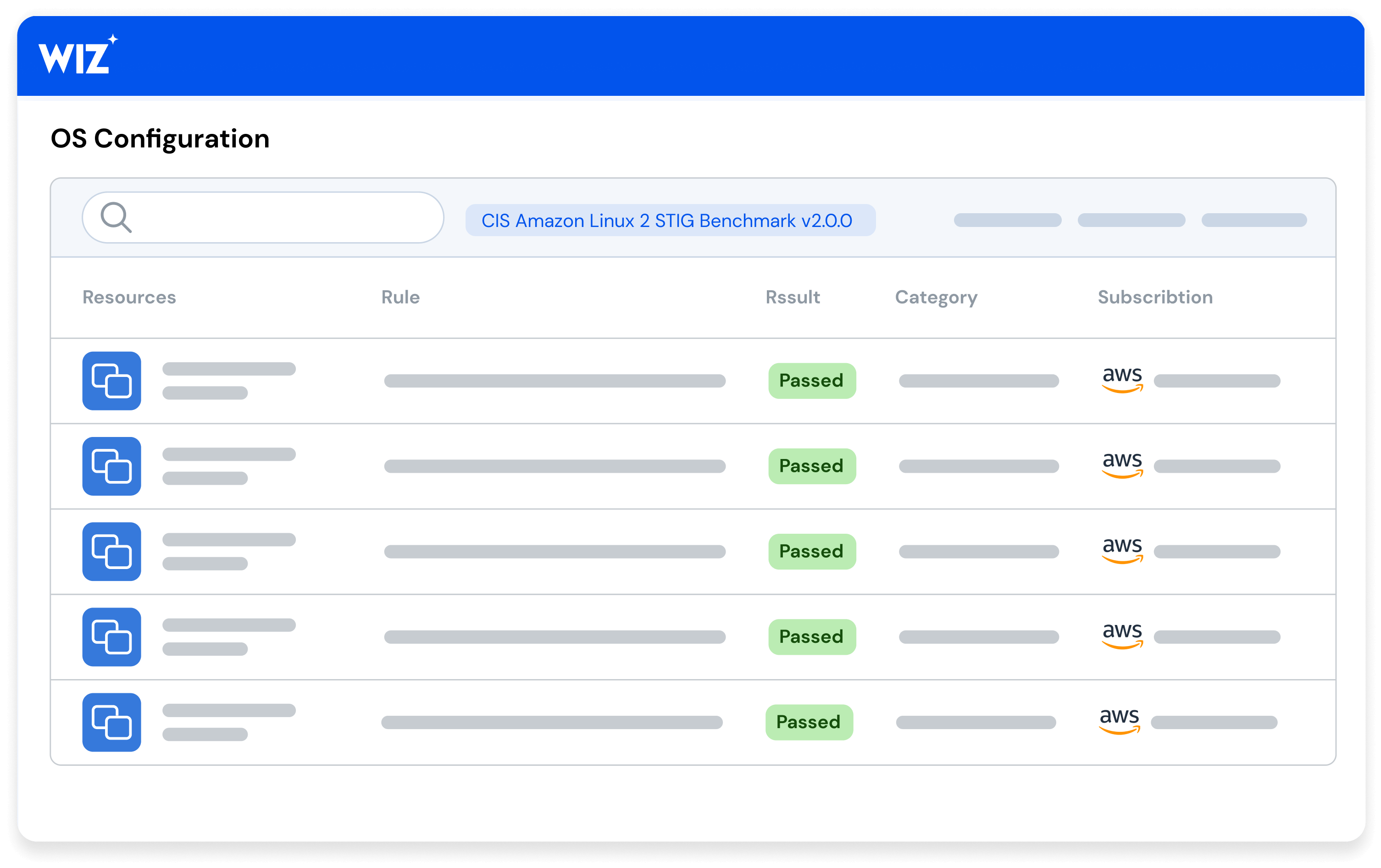Host configuration analysis interface screenshot