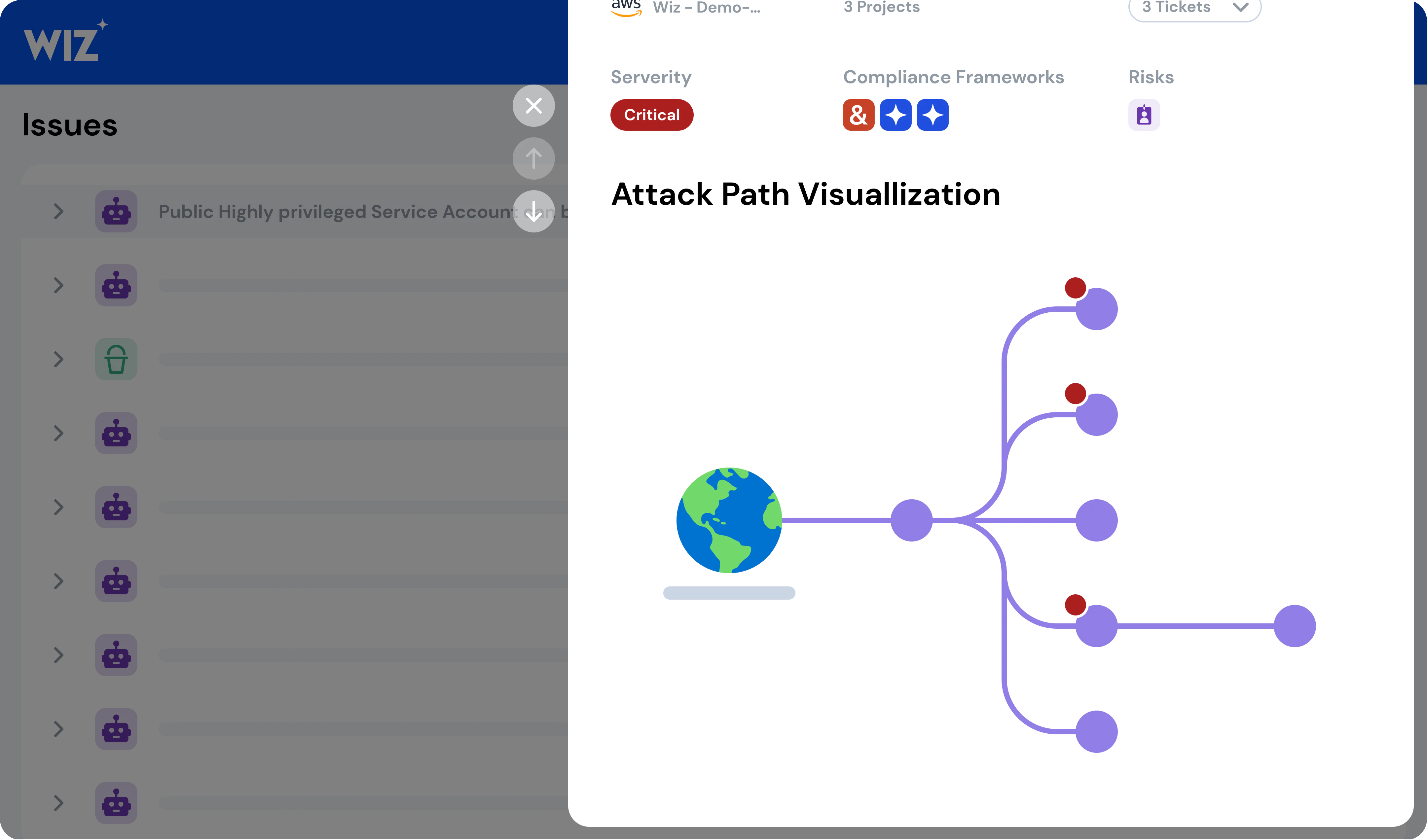 Effective network & identity exposures interface screenshot