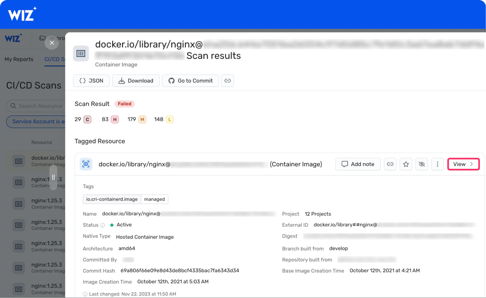 Enterprise grade reporting interface screenshot