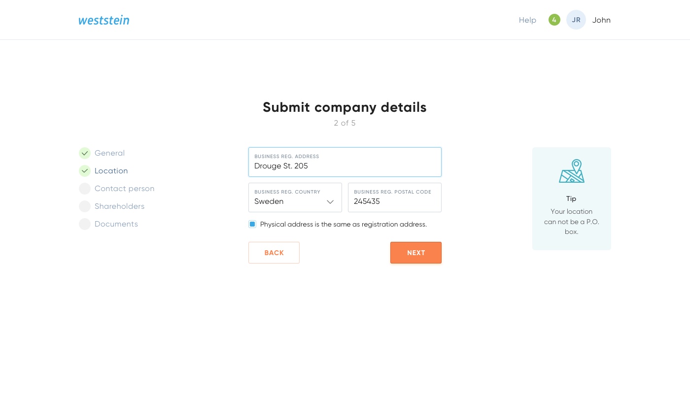 Weststein KYC UI