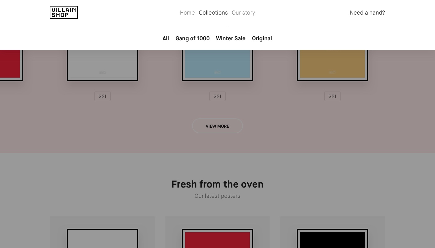 Villain Shop Nav UI