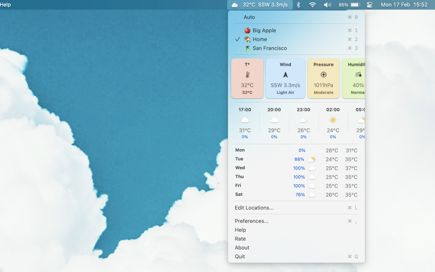 Dear Sun App Mac Menu
