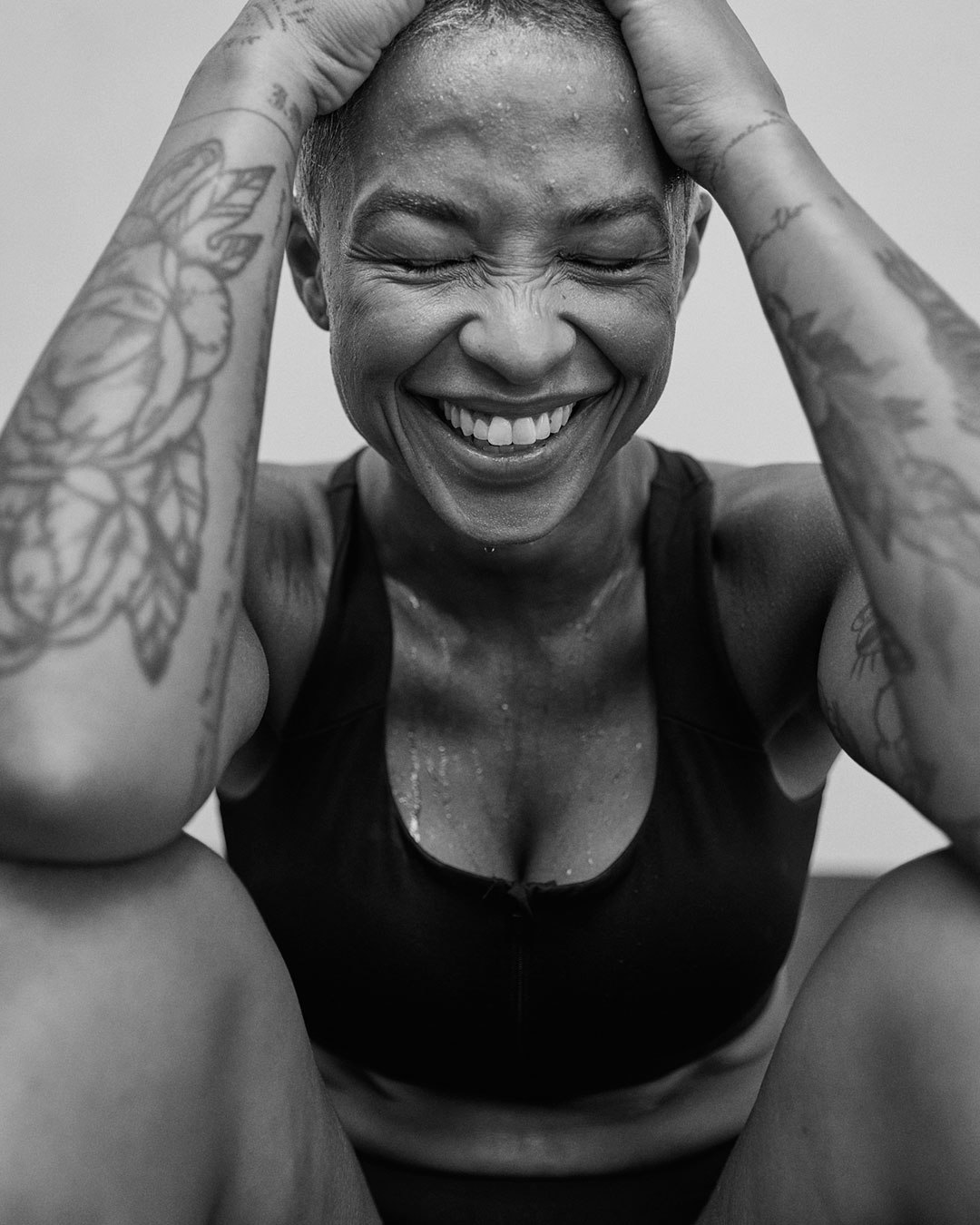 Strong, smiling and unstoppable – post-workout in her favourite period-proof gear.