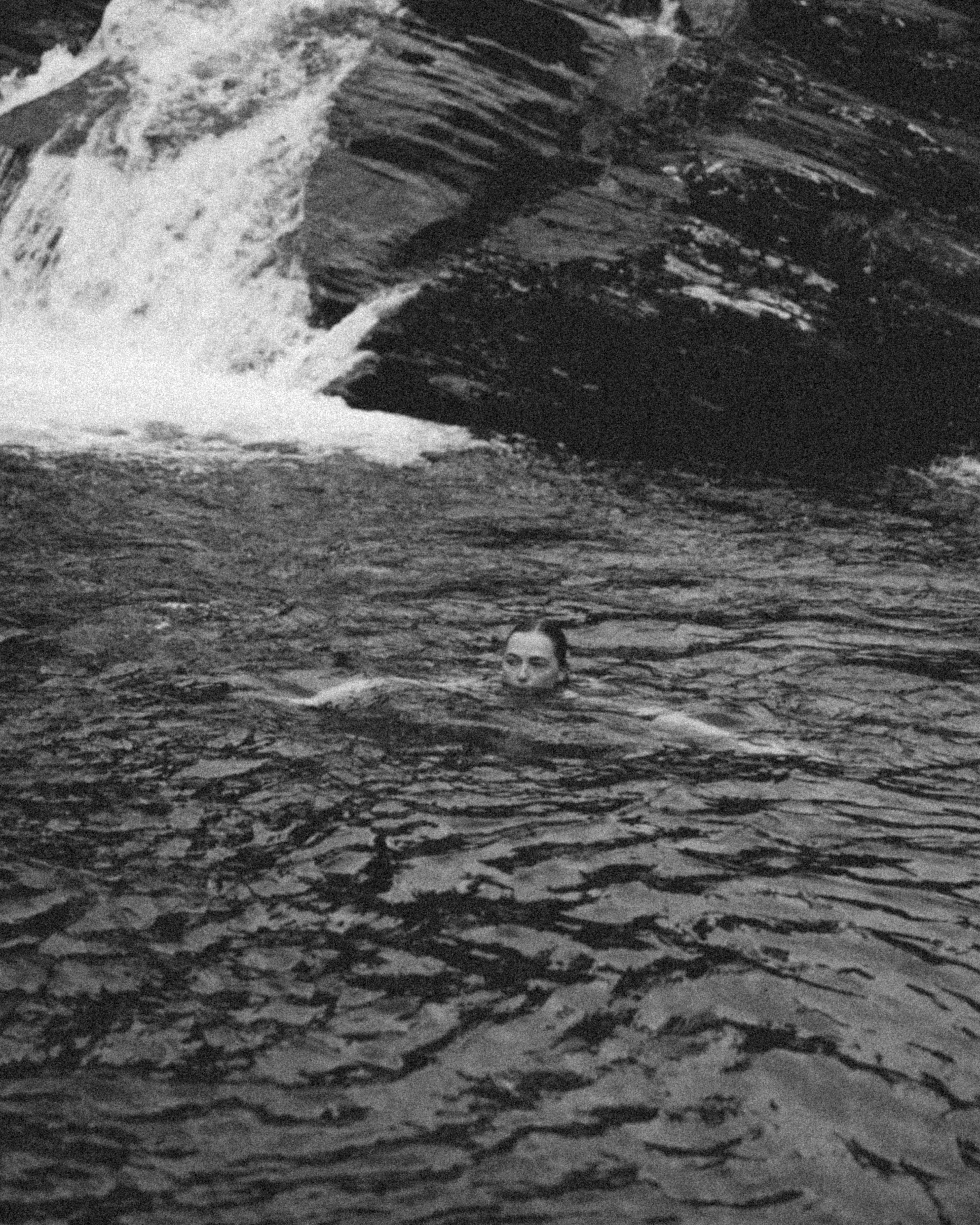 Content Creator Malou swiming in water