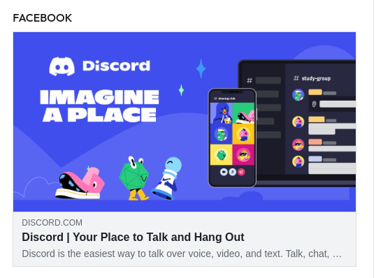 example of a opengraph image of the Discord website