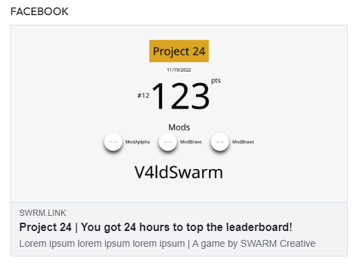 example of a open graph image of Project24's dynamic score image