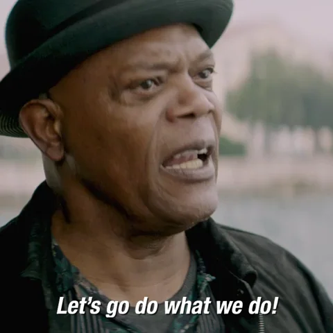 A man wearing a hat is speaking with intensity, captioned "Let's go do what we do!.
