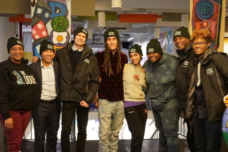 NYC Commissioner Site Visit NYC Councilmember Erik Bottcher and NYC DYCD Commissioner Keith Howard visited The Door to raise awareness for the 2023 Youth Count, a survey that advocates for more city funding for all RHY programming services.