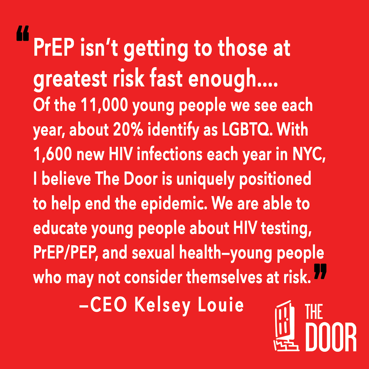 The Door CEO Kelsey Louie, talking about PrEP (pre-exposure prophylaxis) and HIV prevention