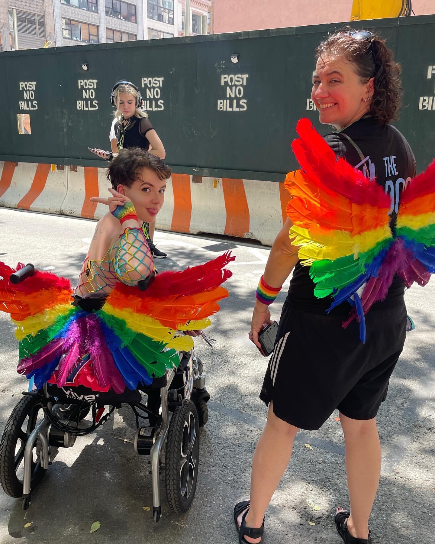 The Door Health Peer Educator Peter De Kahn and Managing Director of Communications & Marketing Mika De Roo, NYC Pride 2022.