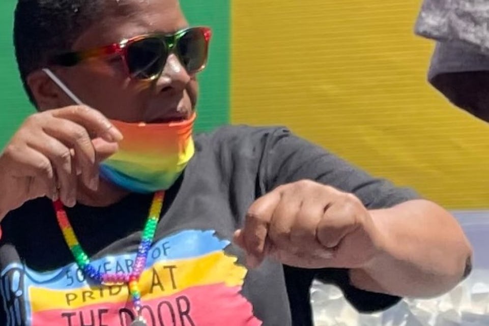 Staffer Antoinette Washington, NYC Pride 2022.