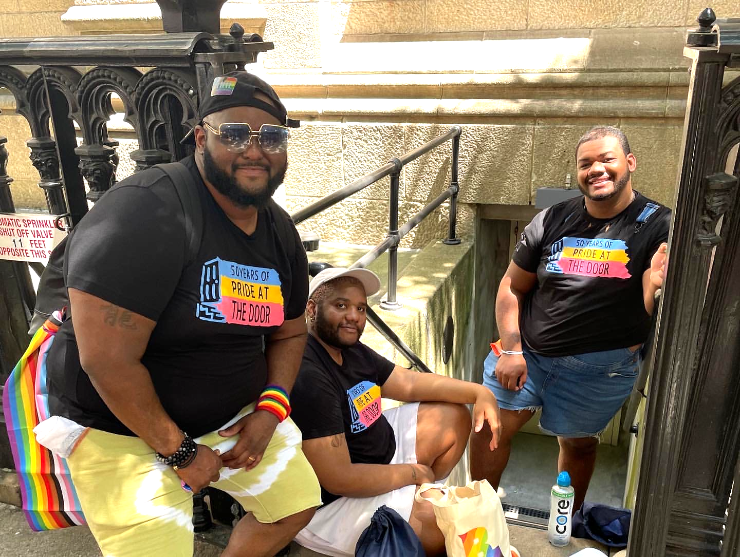 The Door community members waiting to march at NYC Pride 2022.