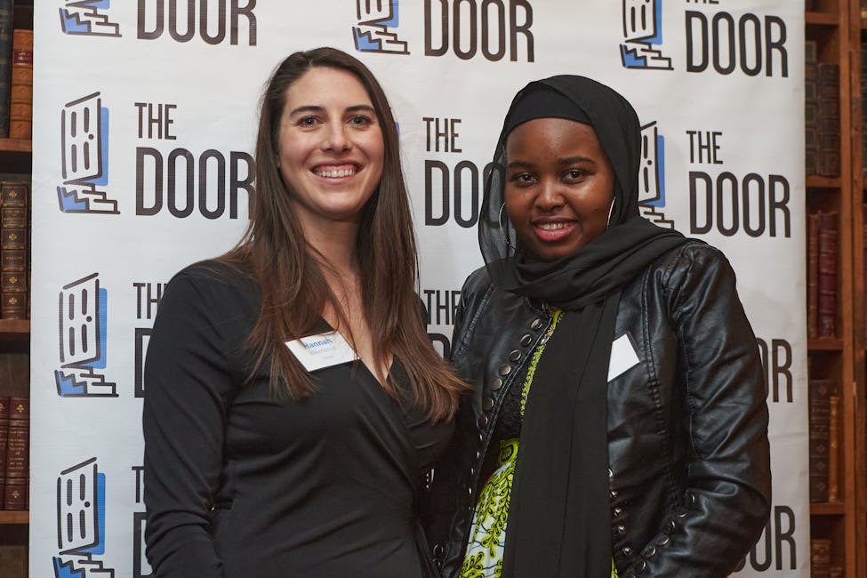 Door LSC attorney Hannah Weichbrodt (left) & youth client Iram Barry (right)