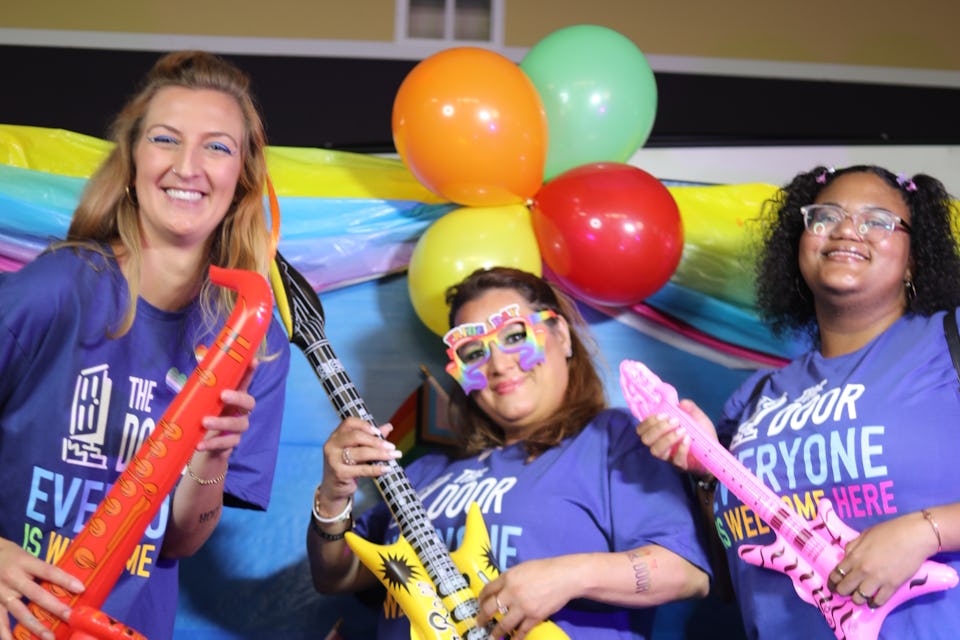 Door Staff having fun before the march