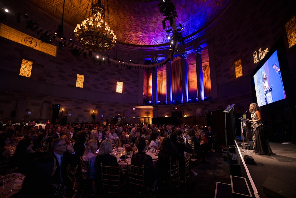 Honoree Mara Brock Akil sharing her remarks during the 2023 fall benefit