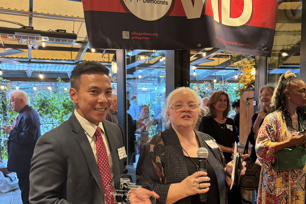 Door CEO Kelsey Louie with VID Treasurer Irene Kaufman.