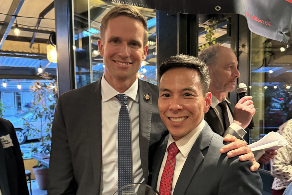 Door CEO Kelsey Louie with NYC Council Member Erik Bottcher (District 3).