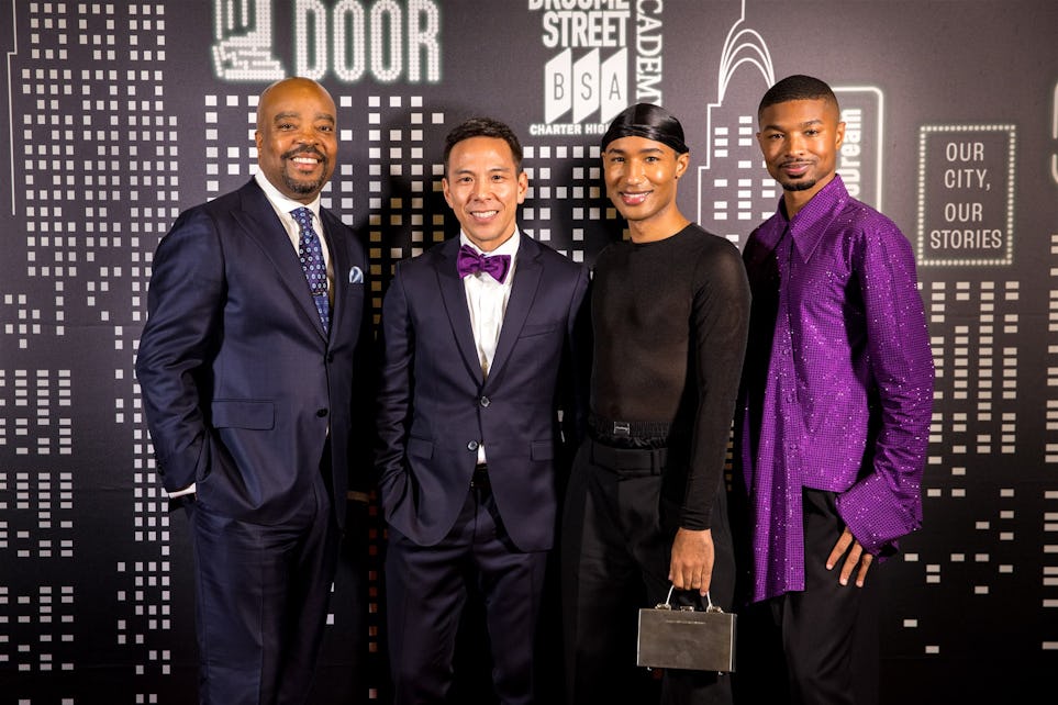 Honoree Dr. Michael A. Lindsey, The Door CEO Kelsey Louie, honoree Brandon Blackwood, and host Bashel Lewis. Photos by David Perlman Photography.