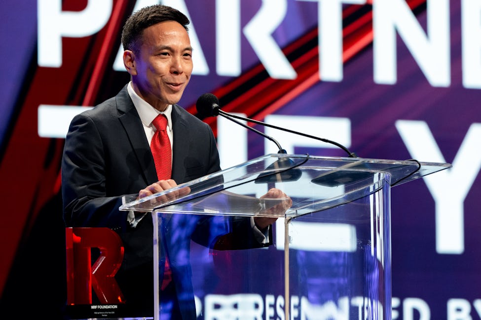 Kelsey Louie delivering remarks