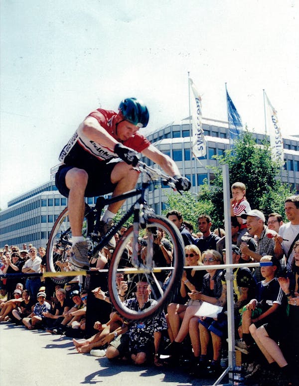 Bunny hop with bike