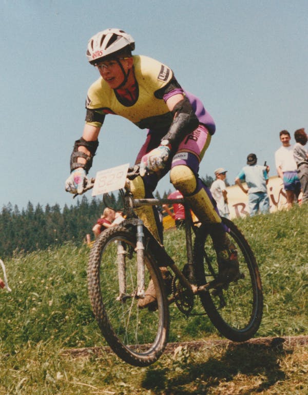 Boy on mountainbike