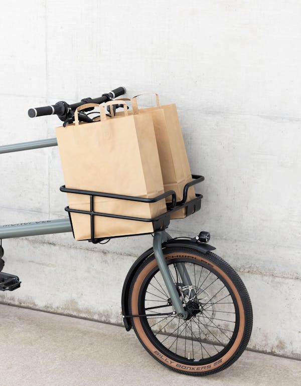 The Shopper cargo rack with bags