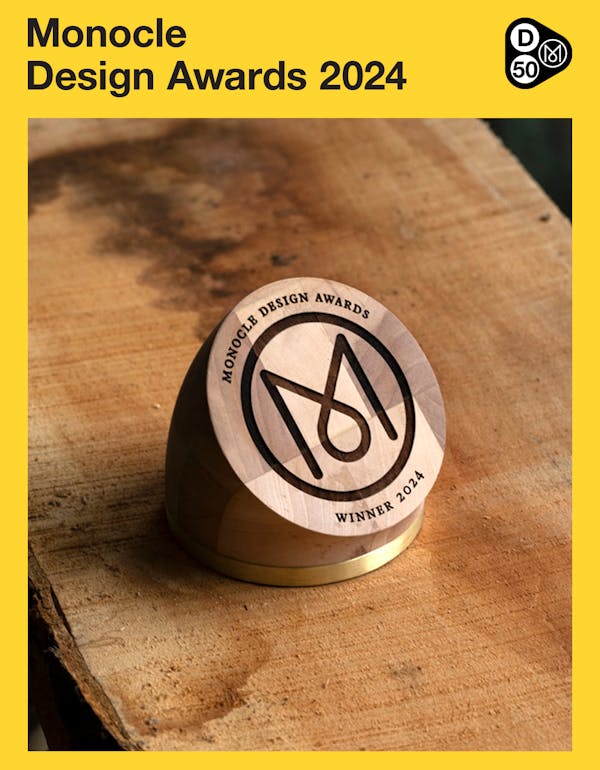 2024 Monocle Design Awards trophy