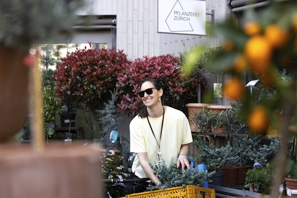 woman in plant store