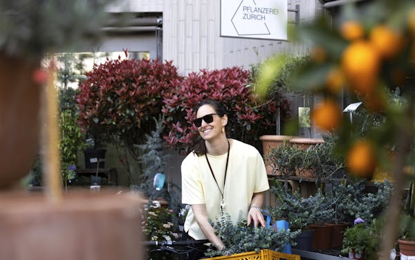 woman in plant store