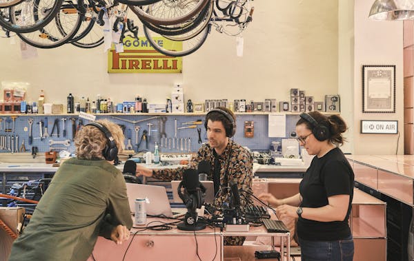 radio interview at workshop