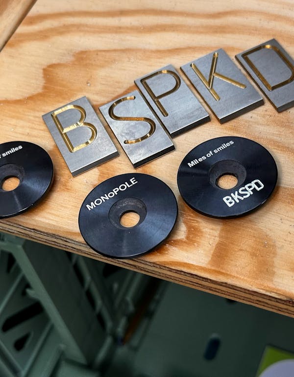 laser-engraved custom bicycle top caps