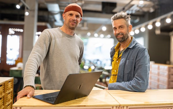 MONoPOLE co-founders at Zurich store and HQ