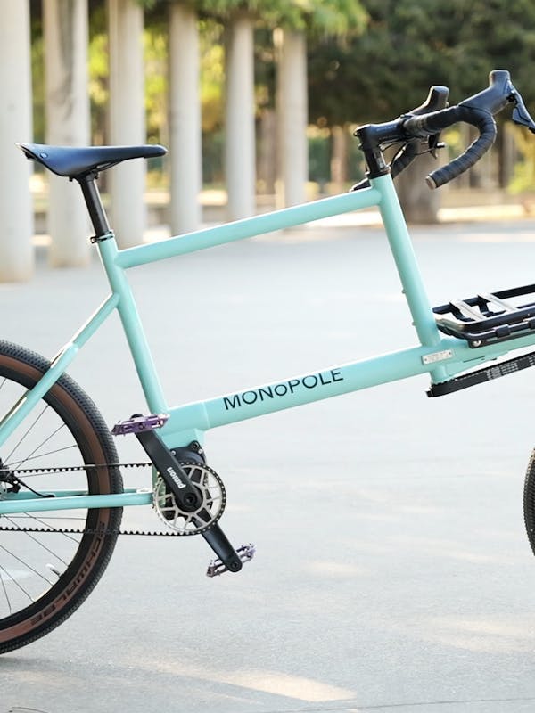 MONoPOLE No O1 dropbar cargobike still from PathLessPedaledTV review