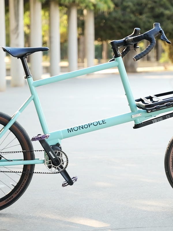 MONoPOLE No O1 dropbar cargobike still from PathLessPedaledTV review