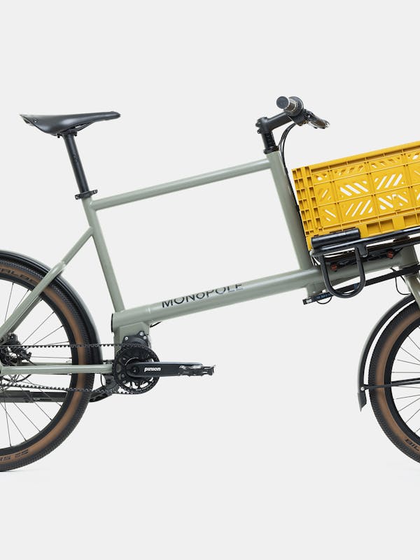 Sideview of the MONoPOLE No O1 complete cargo e-bike