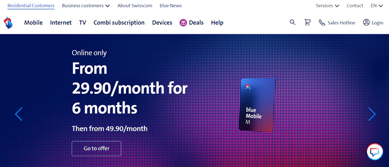 swisscom homepage