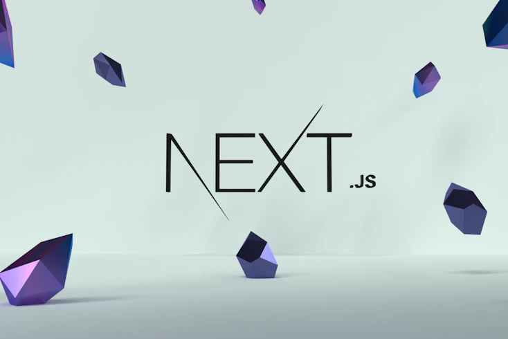 an image showing the next.js logo and some purple diamonds